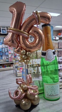 Ballonpilaar staander met cijfers