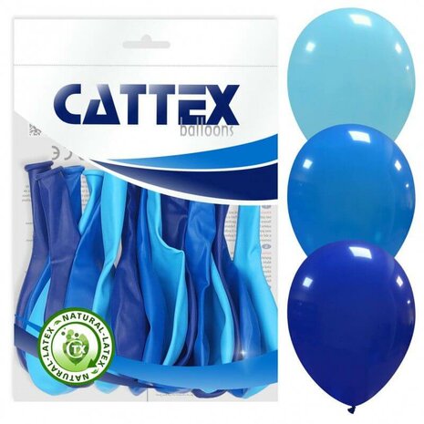 Blauw mix ballonnen, 20 stuks