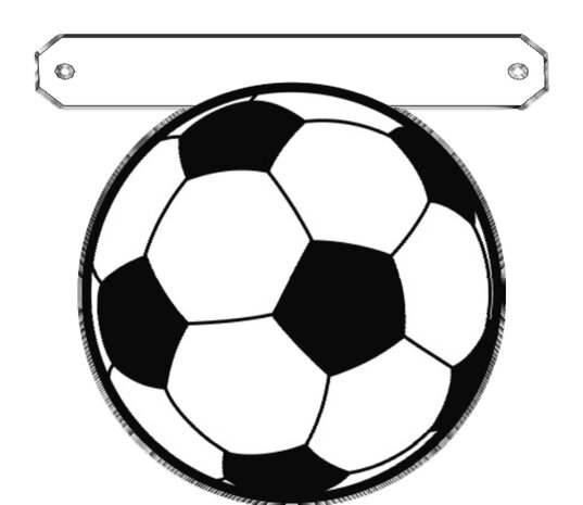 Voetbal tussenstukje voor naamslinger