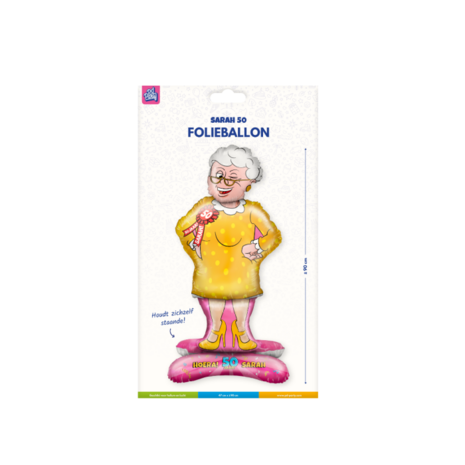 Sarah pop folieballon staand, 90 cm