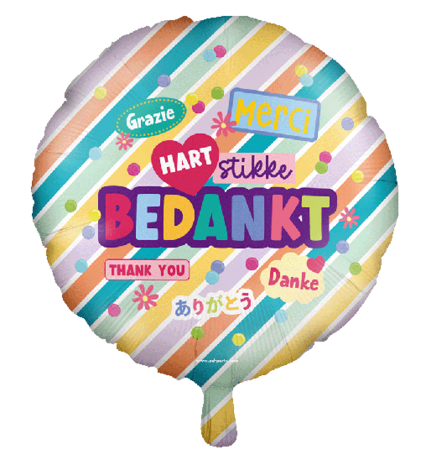 Bedankt folieballon, 18 inch