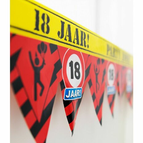 18 jaar afzetlint, 12 meter