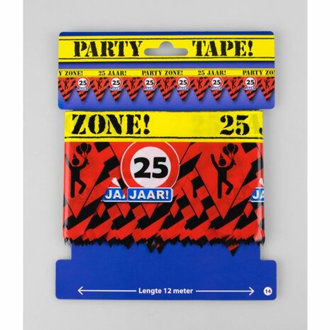 25 jaar afzetlint, 12 meter