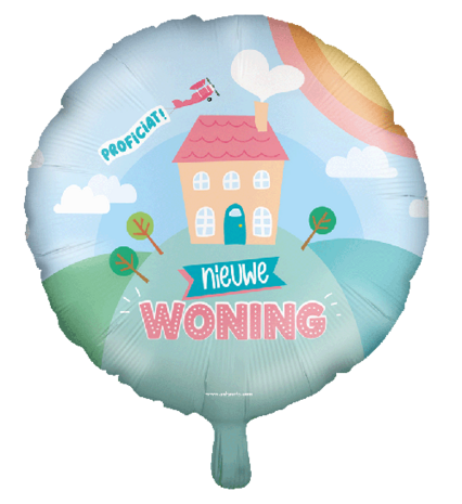 Nieuwe woning folieballon, 45 cm