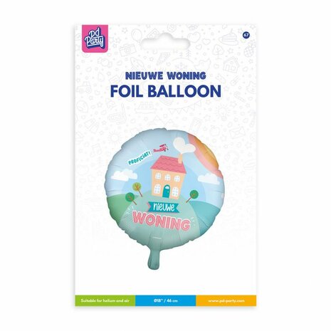 Nieuwe woning folieballon, 45 cm