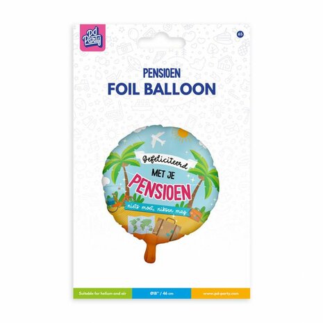 Gefeliciteerd met je Pensioen folieballon, 18 inch