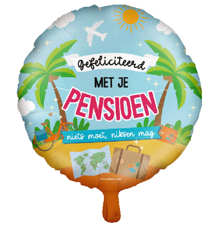 Gefeliciteerd met je Pensioen folieballon, 18 inch