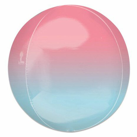 Orb ombre roze-blauw, 40cm