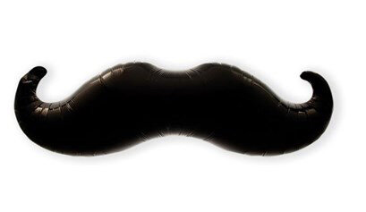 Mustache snor folieballon, 97 cm