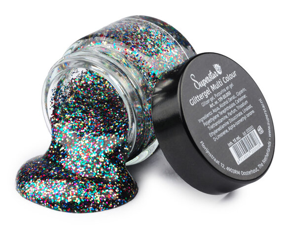 Superstar glittergel bont multi colour, 15 ml