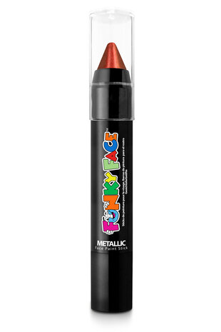 Funky Face schmink stick metallic rood