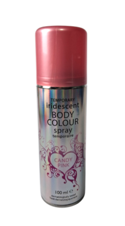 Tijdelijke bodyspray iridescent candy pink, 100 ml