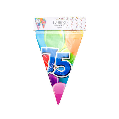 75 jaar vlaggenlijn, plastic, 10 m