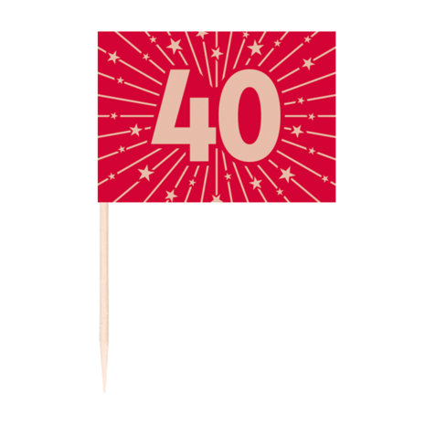 Prikkers 40, robijn rood, 50x