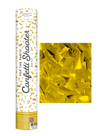 Goud confetti shooter folie, 40cm
