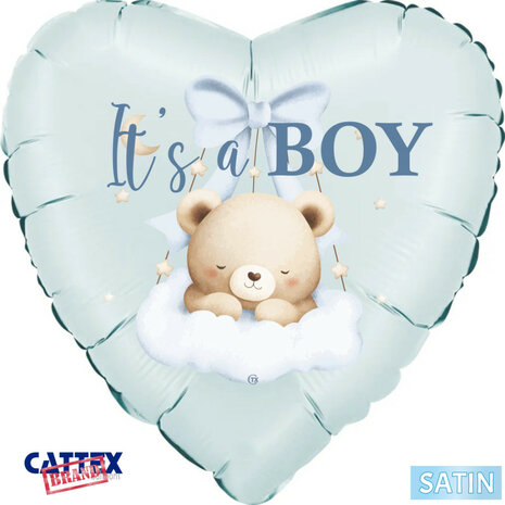 It s a Boy teddybeer folieballon, 45 cm
