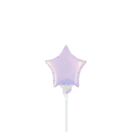 lila lavendel ster mini folieballon, 10 cm