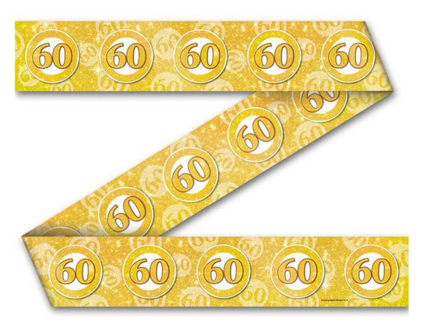 60 jaar getrouwd party tape, 12 m