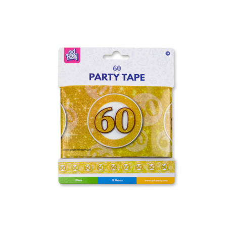 60 jaar getrouwd party tape, 12 m