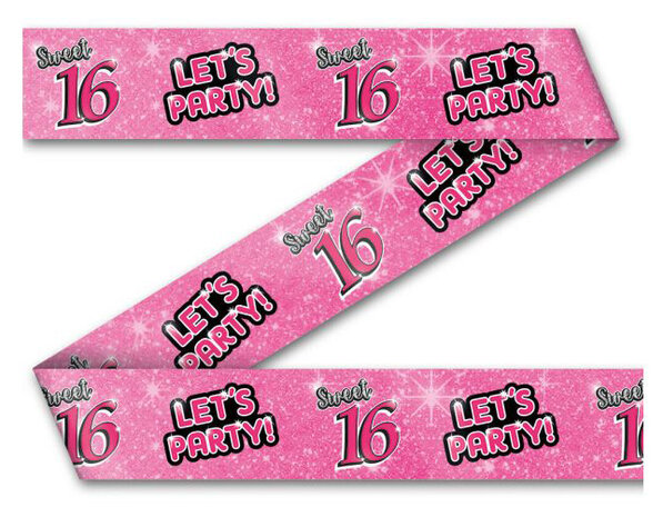 Sweet 16 lets party party tape, 12 m