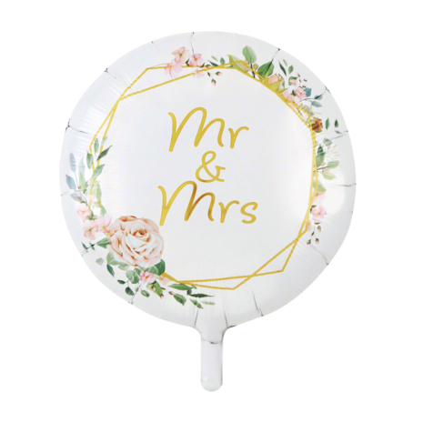 Mr and Mrs folieballon floral, 46 cm