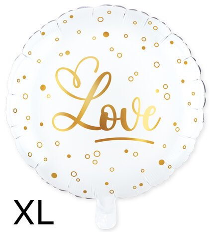 Love XL folieballon rond, 36 inch