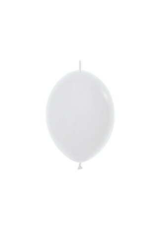 Wit kleine knoop (link) ballonnen, sempertex LOL, 15 cm