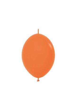 Oranje kleine knoop (link) ballonnen, sempertex LOL, 15 cm