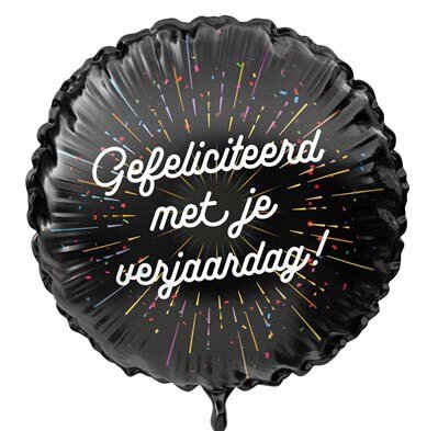 Gefeliciteerd folieballon verjaardag, 46cm