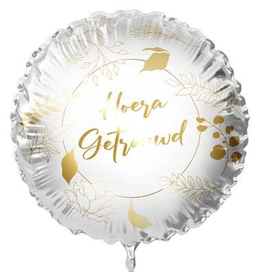Hoera Getrouwd folieballon 18 inch
