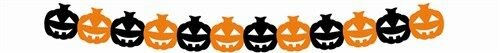 Pompoen Halloween papieren slinger, 4 m