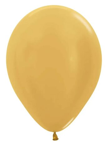 Metallic gold Sempertex ballonnen, 12 inch