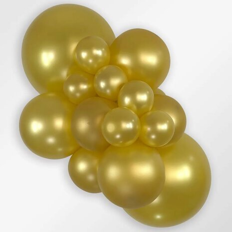 Metallic gold Sempertex ballonnen, 12 inch