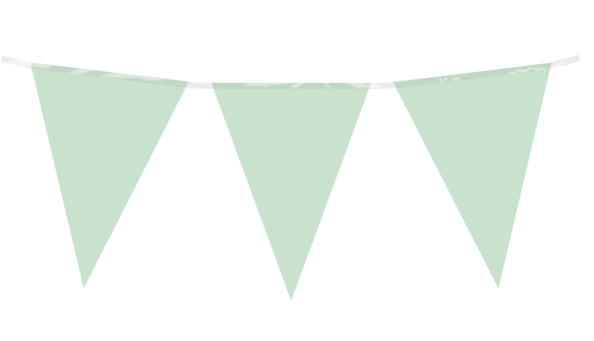pastel groen vlaggenlijn, 10 m