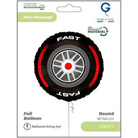 Race tire folieballon, 18 inch