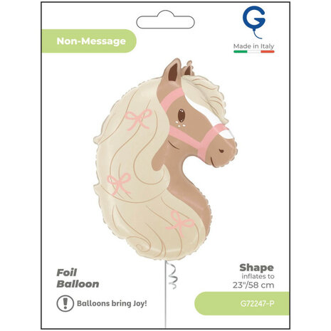 Pony folieballon shape, 58cm