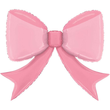Pink bow folieballon shape, 41 inch