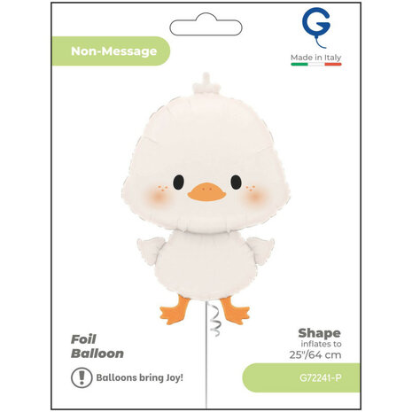 Eend / duckling folieballon, 25 inch