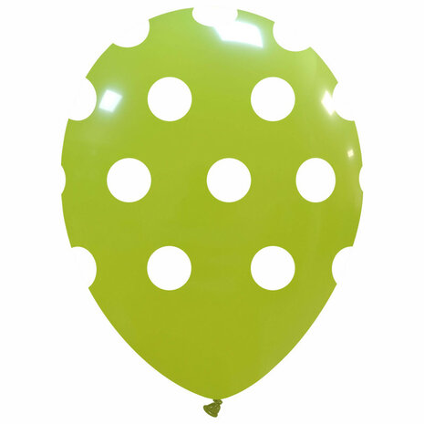 Polka dots ballonnen groen lime groen
