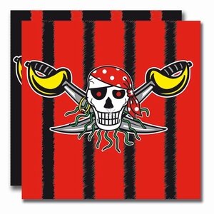 Servetten Red Pirate, 33x33cm, 20 stuks