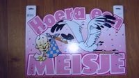 Deurbord Hoera een Meisje