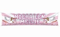 Straat banner Hoera een Meisje Ooievaar