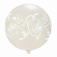 Duifjes transparante XL Ballon, 65cm