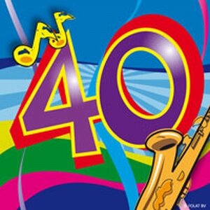 40 jaar, Swirl Servetten, 20 stuks