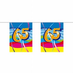 65 jaar, Swirl Mini vlaggenlijn, 4 meter