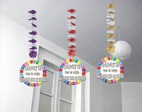 Hangdecoratie hoera het is mijn eerste communie Sparkles, 3 stuks