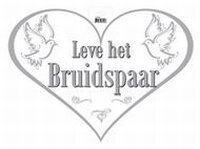 &#039;Leve het Bruidspaar&#039; Deurbord