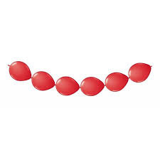 knoop / link ballonnen rood, 30 cm