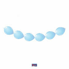 knoopballonnen lichtblauw, 30 cm