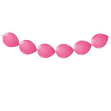 Knoopballon pink, 30 cm